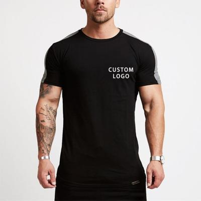 China Anti-Wrinkle Customize Over Size Sports T Shirts Plain Cotton Silk Basic Mens Spandex Screen Print Short Sleeve T Shirts for sale