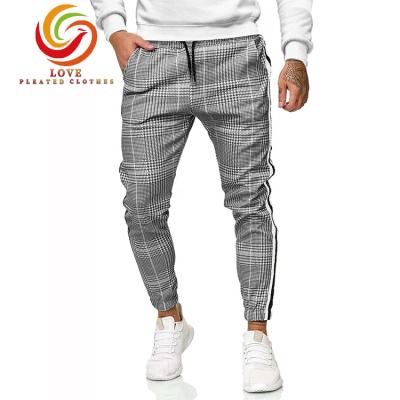 China Custom Jogging Track Plaid Tracksuit Streetwear Chino Mens Plus Size Jogger Pants Men's Plus Size Sport Tracksuit for sale