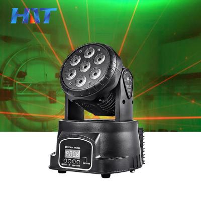 China Cheap Led Stage Light HAT DMX 512 Mini Nightclub 7*10W Head Light Moving Stage Light for sale