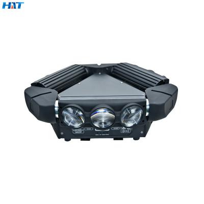 China High Performance Stage Lighting Equipment X-axis Rotation 9eye LED Boundless Moving Spider Light for sale