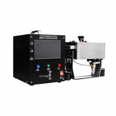 China Metal Materials/Hard Plastic Auto Parts RF Mini Raycus Source Hans Pcb Smoke Lot Number Laser Marking Machine for sale