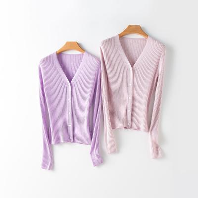 China QUICK DRY 2024 Spring Summer Ladies Transparent Knitted Cardigan for sale