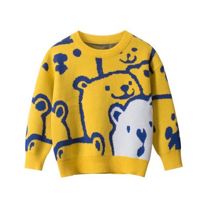 China Polyester / Cotton Wholesale Of Children's Sweaters With Plush And Thick Red Knitwear for sale