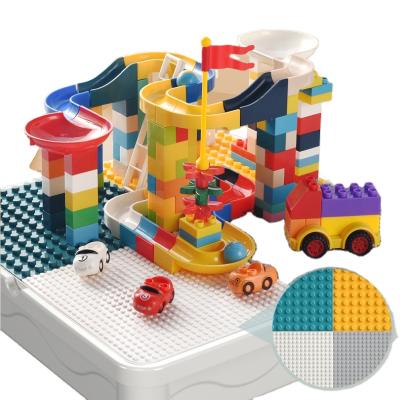 China DIY Kids Environmental Educational Plastic Blocks Toy Baby Toddler Indoor Temperature Resistance Building Blocks Table with Chair for sale