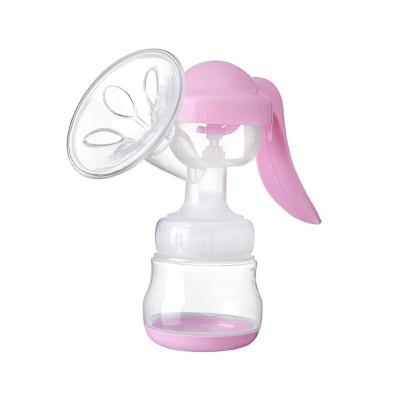 China BPA Free BPA Free Hands Free Manual Breast Milk Pump with Soft Silicone Breast Shield for Comfort for sale