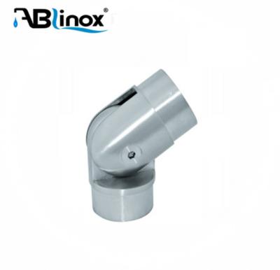 China ABL 50mm Stainless Steel Fence Pipe Fitting Flush Adjust Angle To Connector 33.7mm/38.1mm/42.4mm/48.3mm/50.8mm for sale