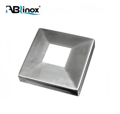 China ABLinox Modern Stainless Steel Railing Fittings Fencing Base Plate Cover For Square Pipe for sale