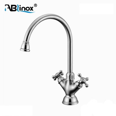 China Thermostatic Kitchen Two Handle Stainless Steel Faucets Top Sink Faucet for sale