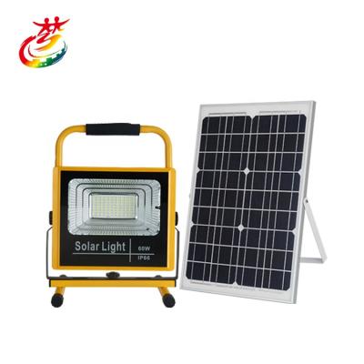 China Fishing and camping factory direct supplier fishing lighting ip65 60w aluminum solar rechargeable flood light for sale