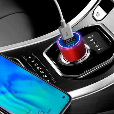 China Aluminum+PC Flame Retardant Material Mini Size Dual QC 3.0 Quick Charge USB Car Charger Adapter for sale