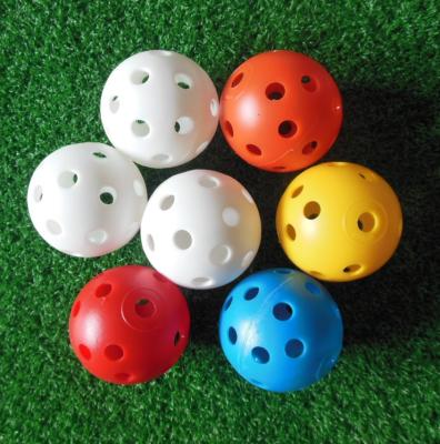 China Factory Hot Selling Plastic PP Hollow Practice Indoor Golf Ball for sale