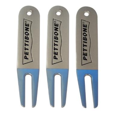 China Cheap custom zinc alloy golf divot repair bent tool for sale