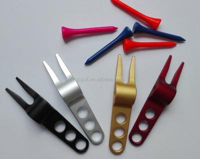 China golf divot repair aluminum material DT-43 colorful coating tool for sale