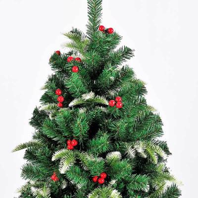 China Chirstmas Decor PE Christmas Tree 1.5m Red Fruit Mixed Mall Fruit Hanging Store Christmas Decoration for sale