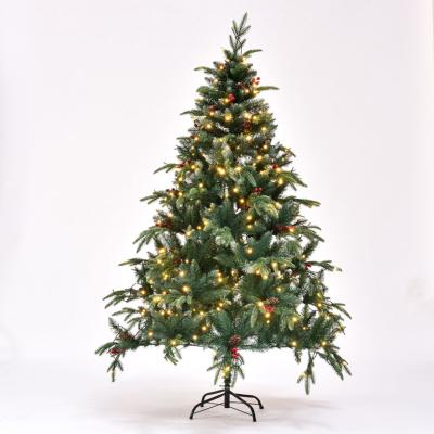 China Chirstmas Decor Factory Direct Sale 210cm PVC Green Christmas Tree with Xmas Decorations, Artificial Green with LED Lights for sale