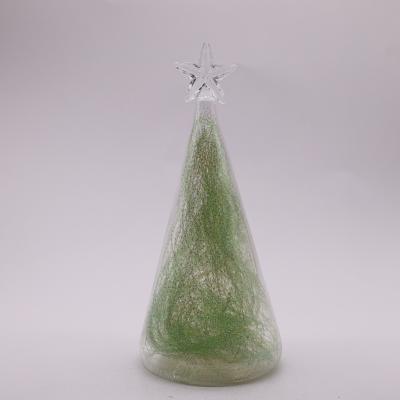 China High Quality Hot Sale Eco-friendly Christmas Glass Tree For Christmas Tree Glass Decorations With LED Light for sale