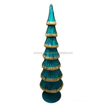 China High Quality Hot Sale Eco-friendly Christmas Glass Tree For Christmas Tree Glass Decorations With LED Light for sale