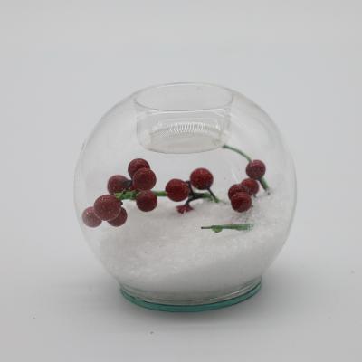 China China Wholesale High Quality Handmade 10cm Clear Glass Candle Holder Ornament for sale