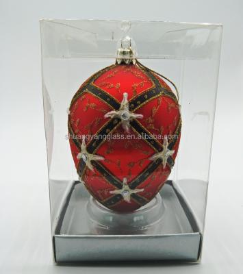 China 2021 Easter Egg Wholesale Easter Decoration Hand Painted Glass Egg Large for sale