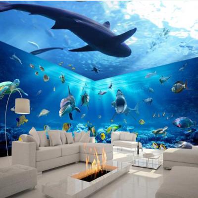 China Modern 3D Wallpapers 5D Wall Covering Hd Wallpaper Blue Wallpapers 3d Wall Murals For Walls for sale