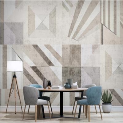 China Modern factory solid geometry 3d 8d 16d style best-selling wallpaper for home decoration for sale