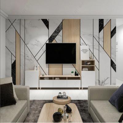 China Modern 3d 8d 16d style solid geometry global best-selling wallpaper for home decoration for sale