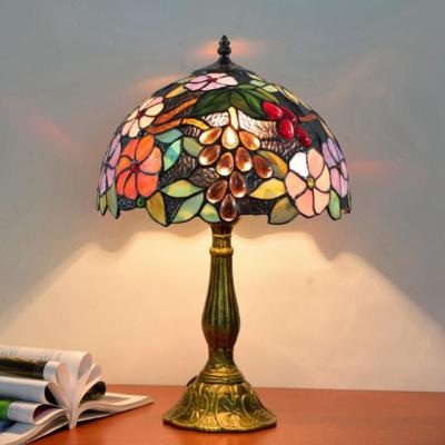 China 2021 modern flower table lamp tiffany warm light lamp tiffany led table lamps for sale