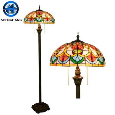 China Wholesale tiffany glass floor lamp factory price tiffany lamps Simple Bronze Glass Floor lamp for sale