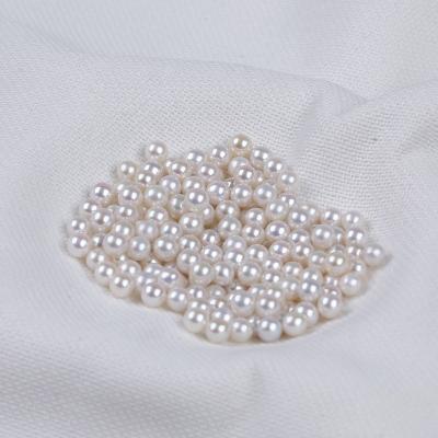 China Natural White Round Freshwater Pearl 3.5-4mm Loose Pearl Beads No Hole For Women DIY Accessories for sale