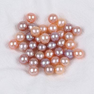 China Freshwater Pearl 5-6mm Gold Purple Natural Round Shape Real Freshwater Loose Pearl Pearl No Hole for sale