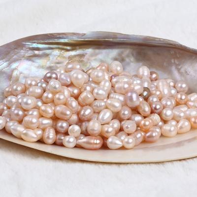 China Pearl Wholesale 8-9mm Natural Freshwater Freshwater Rice Beads Loose Beads For DIY Jewelry Making for sale