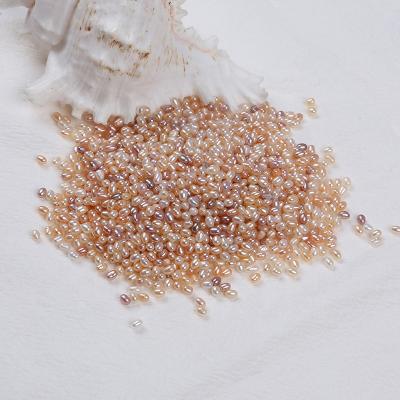 China Wholesale Freshwater Pearl DIY Jewelry Making 2.5-3mm Natural Pink Purple Color Freshwater Rice Loose Beads Pearls for sale