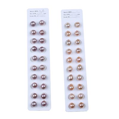 China Edison Pearl 11-12mm Natural Pink Purple Round Loose Edison Pearl Beads In Pairs for sale