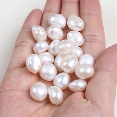 China Half Pearl 12-13mm Baroque Freshwater Loose Pearl Beads For Making Earrings for sale