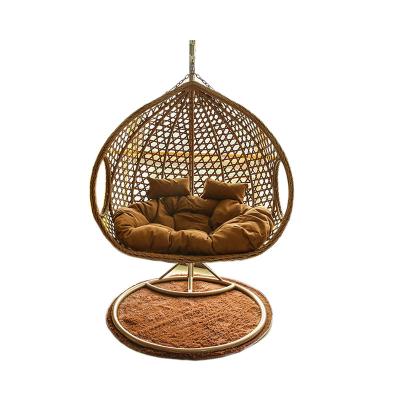 China Factory Wholesale Very Good Quality Singler And 2 Seater Indoor Outdoor Garden Rattan Patio Swing Chair for sale