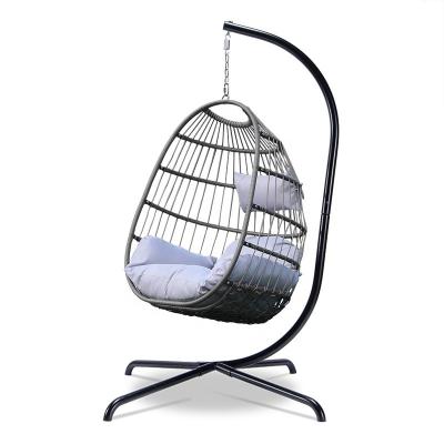 China Outdoor LEISURE YueJia Garden Furniture High Quality Patio Rattan Swing Egg Chair for sale