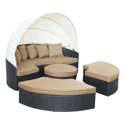 China Waterproof/Fireproof Modern Luxury Leisure Heat Resistant/UV Resistance Round Outdoor Garden Furniture Rattan 8 Seater Sofa Set Patio Furniture for sale