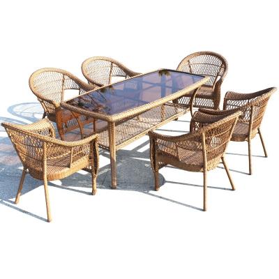 China LEISURE new design novel stylish snack coffee table and chair set outdoor stackable rattan chair for sale