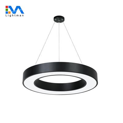 China 1000mm series led panel 600mm 800mm 1000mm Ring Chandeliers handing LED round flat pendant ceiling lamp for meeting room for sale