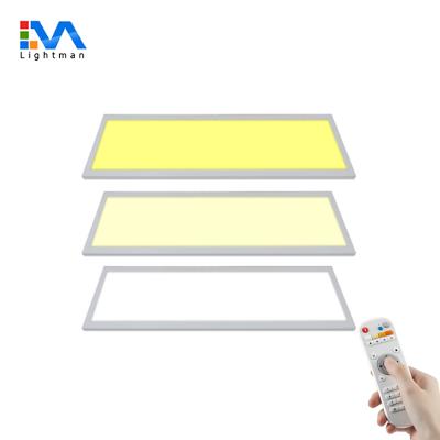 China 300x1200 40w 60w 300x1200 Tuya Adjustable White Led Flat Panel App Control CCT Ceiling Panel Light 30x120 for sale