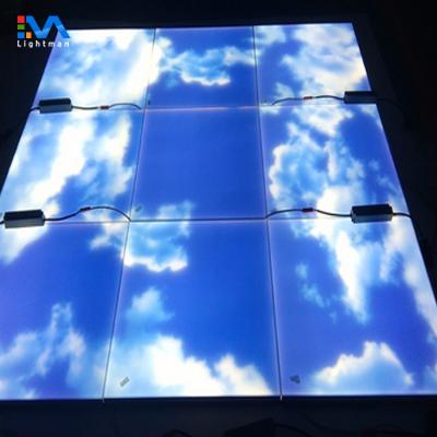 China Office 40w 600x600 Artificial Seamless Blue Sky Led Skylight Ceiling Panel Therapy Light 60x60 for sale