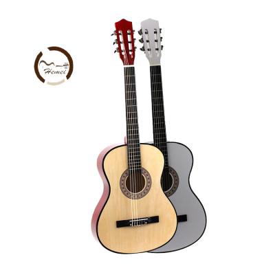 China Factory Price Cheap Durable 38 Inch Basswood Plywood Romantic Classical Nylon 6 String Acoustic Music Guitar for sale