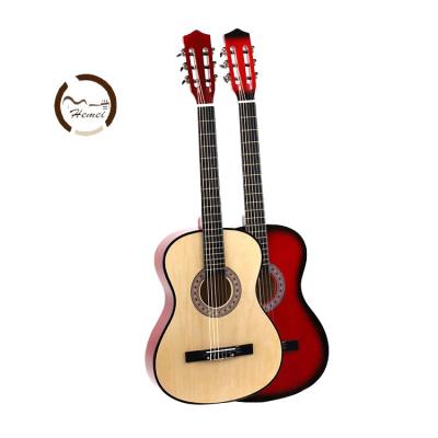 China 38 Inch Durable Pairless Matte Nylon All Beginner Solid Introduction Slim Basswood Travel Classical Guitar for sale