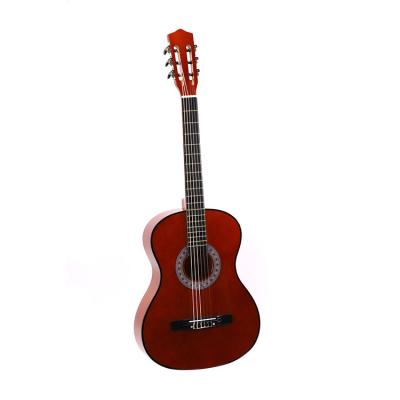 China 38 Inch Retro Handcrafted Classical Guitar China Durable Basswood Nylon String for sale