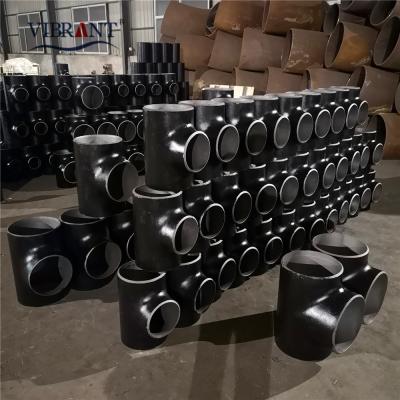 China ASME B16.9 petroleum carbon steel A234 wpb tee sch40 sch80 sch120 for sale