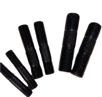 China Fasteners alloy / carbon steel black coated a193 b7 full thread m8 m16 m18 m20 m22 m24 m26 stud bolts for sale