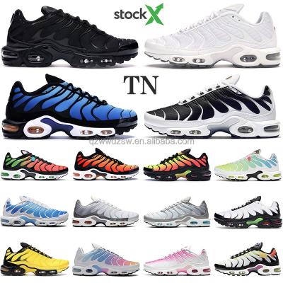 China PU In Black Hyper White X Brand Mens Running Shoes Mens Running Shoes Authentic Triple Max Plus TN Se Running Triple Cushion Outdoor Sneakers for sale