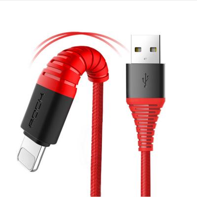 China Mobile Phone Types Dropshipping ROCK On Stock Hi Kabel Fast Charging Voltage 1.2M Braided Data Line For iPhone 12 USB Cable Cord for sale