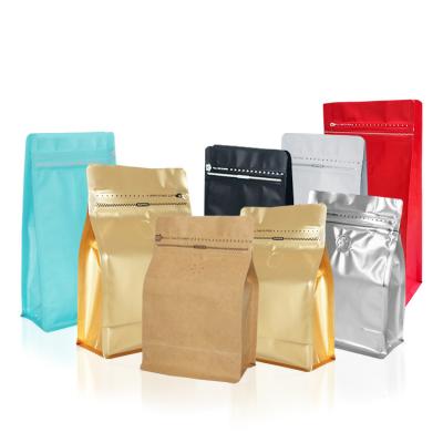 China Custom Printed Aseptic Aluminum Foil Air Valve Tea Packaging Paper Self Seal Bag For Food Packaging for sale