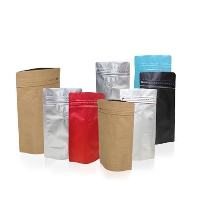 China Aseptic Custom Food Grade Matte Packaging Bag Stand Up Reusable Foil Lined Kraft Paper Bag with Zipper for sale